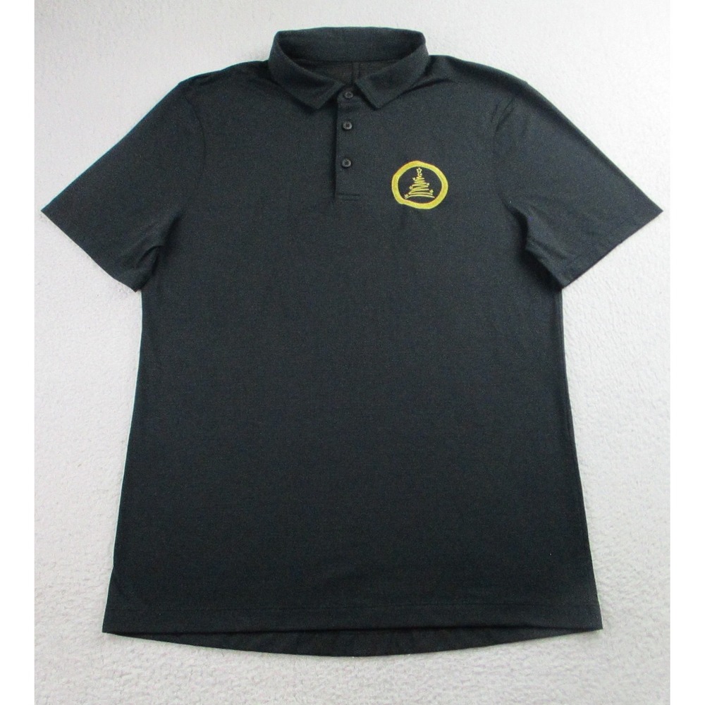 Lululemon Polo Shirt Mens Large Christmas Tree Embroidered Golf Athletic Top L